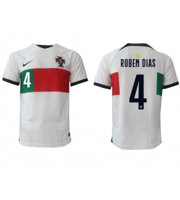 Portugal Ruben Dias #4 Bortedrakt VM 2022 Kortermet